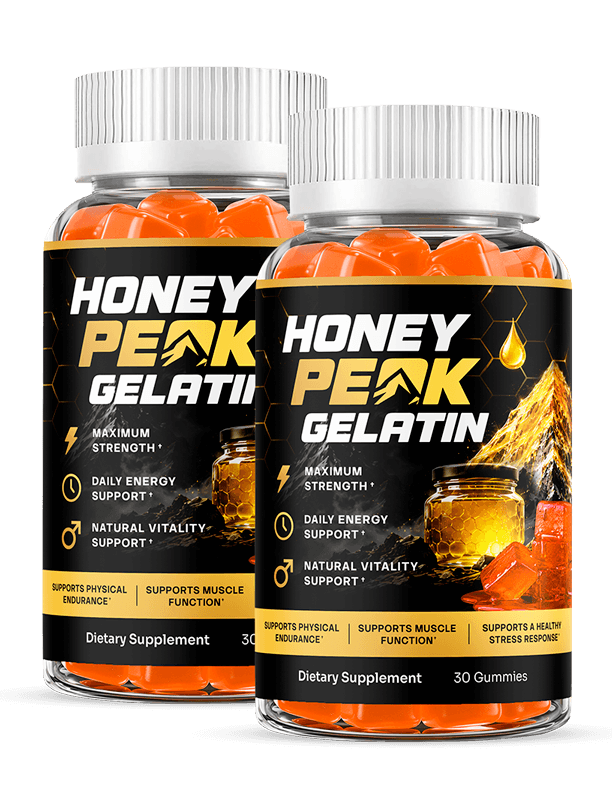 Two bottles of Honey Peak Gelatin
