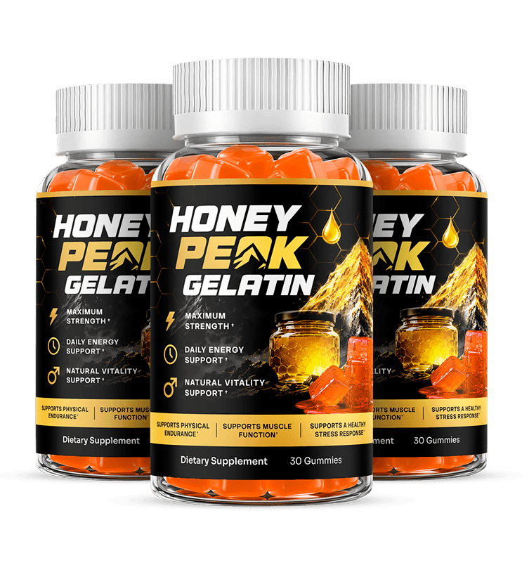 Three bottles of Honey Peak Gelatin